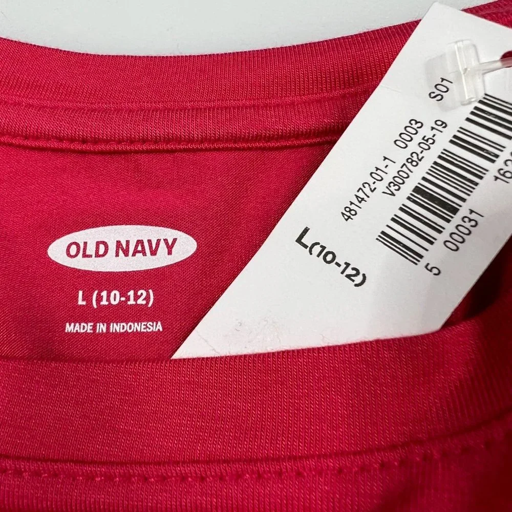 Old Navy A-Line Tunic Top Blurred Red Girl’s‎ Large/10-12